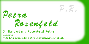 petra rosenfeld business card